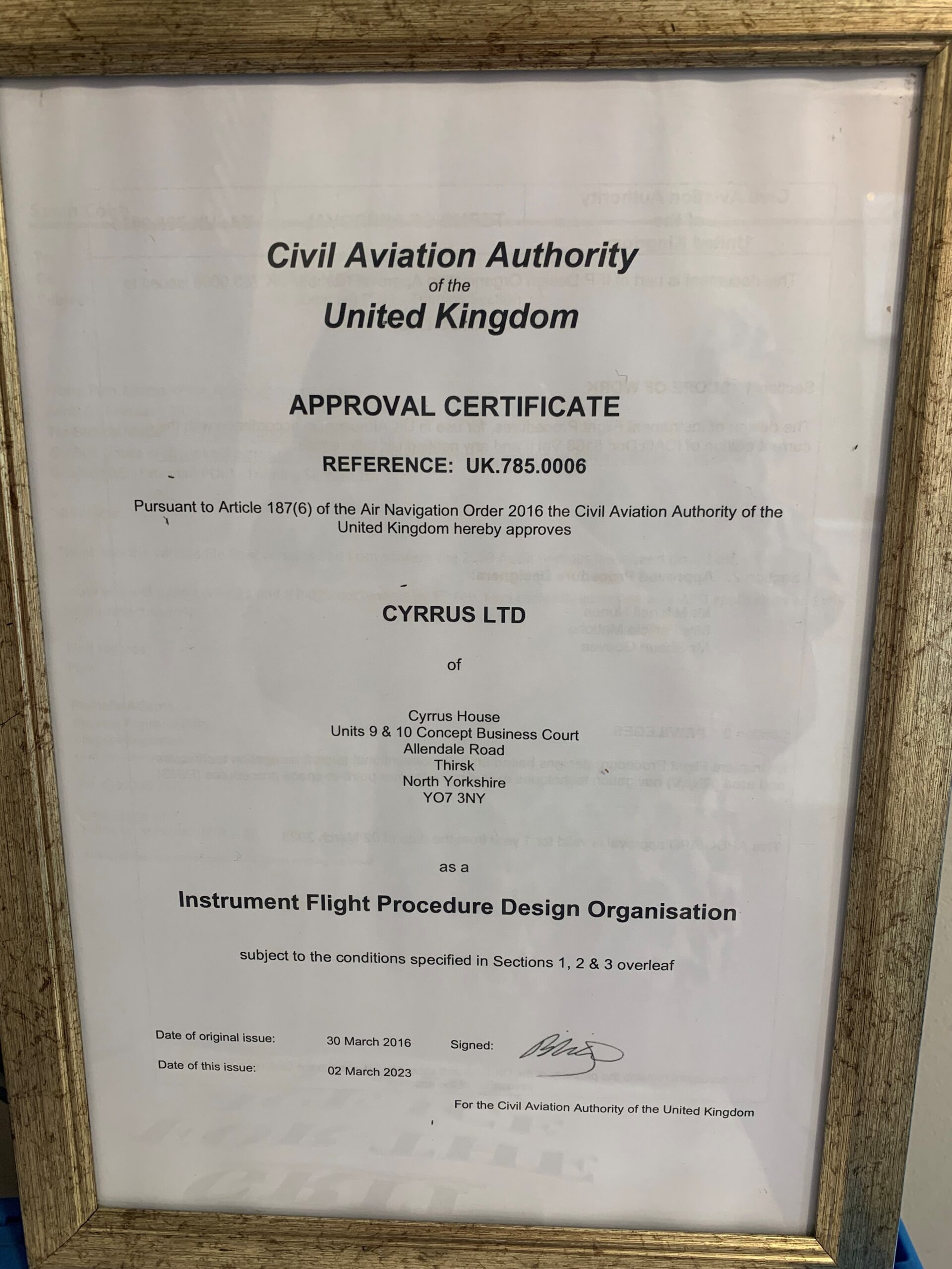 Instrument Flight Procedure Design (IFP) Update Cyrrus